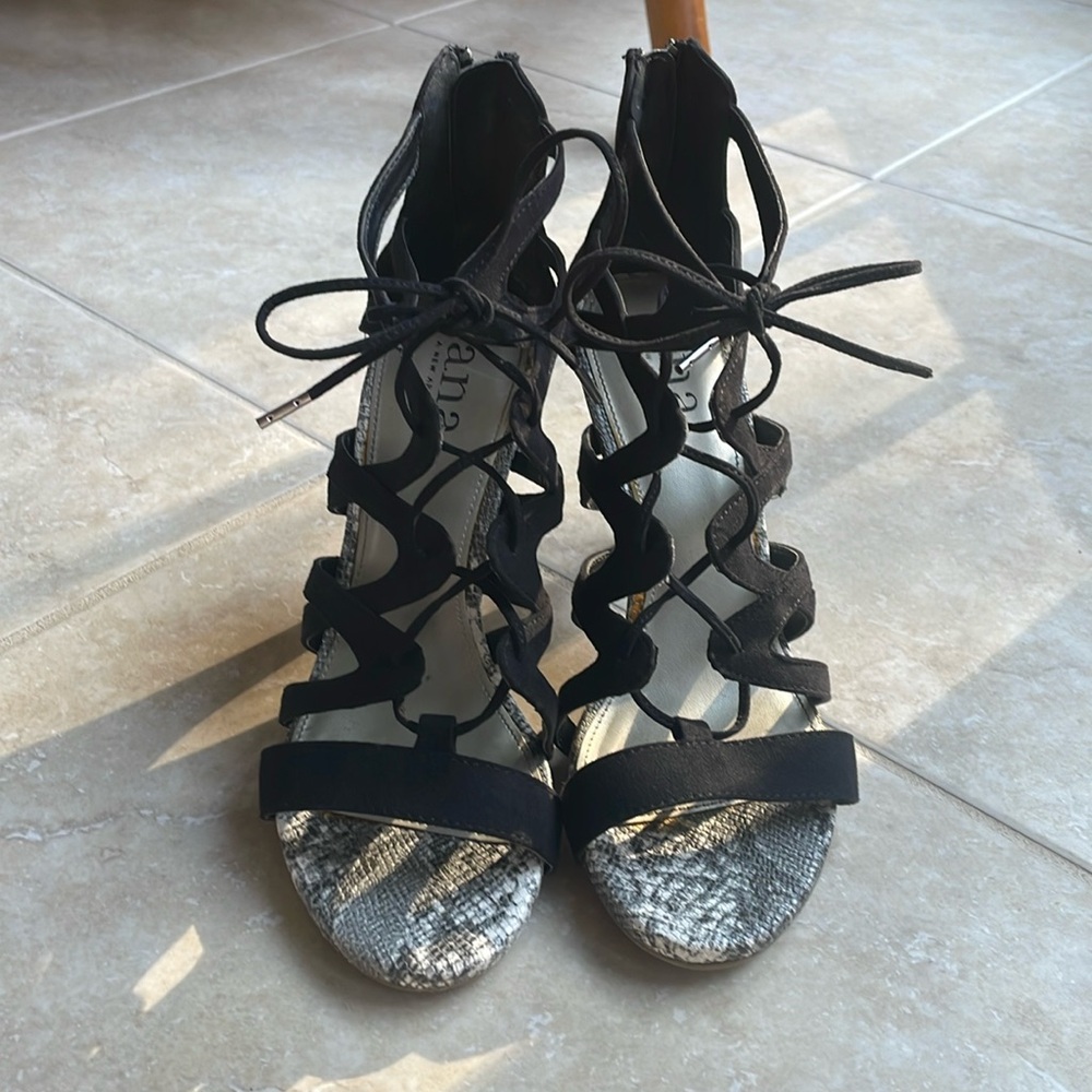 A.N.A Black suede ANA WILLA 4 inch high heel